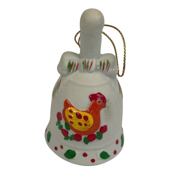 JC Penney Twelve Days Of Christmas Three French Hens Ornament Bell - Picture 1 of 8